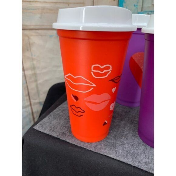 NIB Collectable Starbucks 2020 Valentines Re-useable Hot Cups (Set of 6) - Picture 2 of 14
